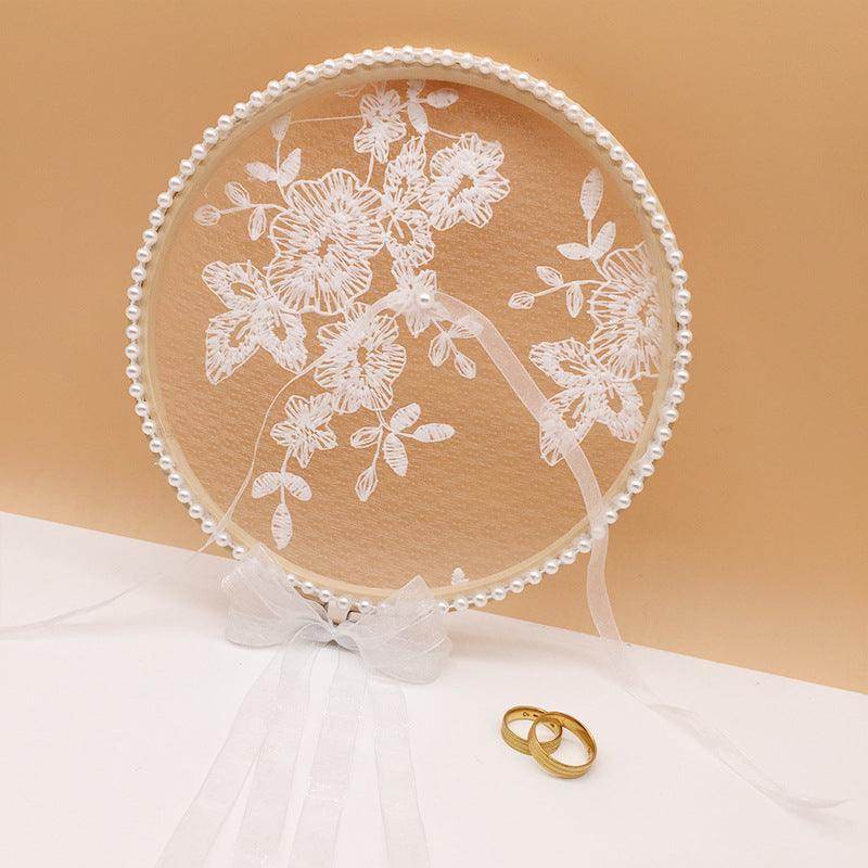 Pure handmade wooden ring pillow embroidery hoop 586423299863 - COCOMELODY